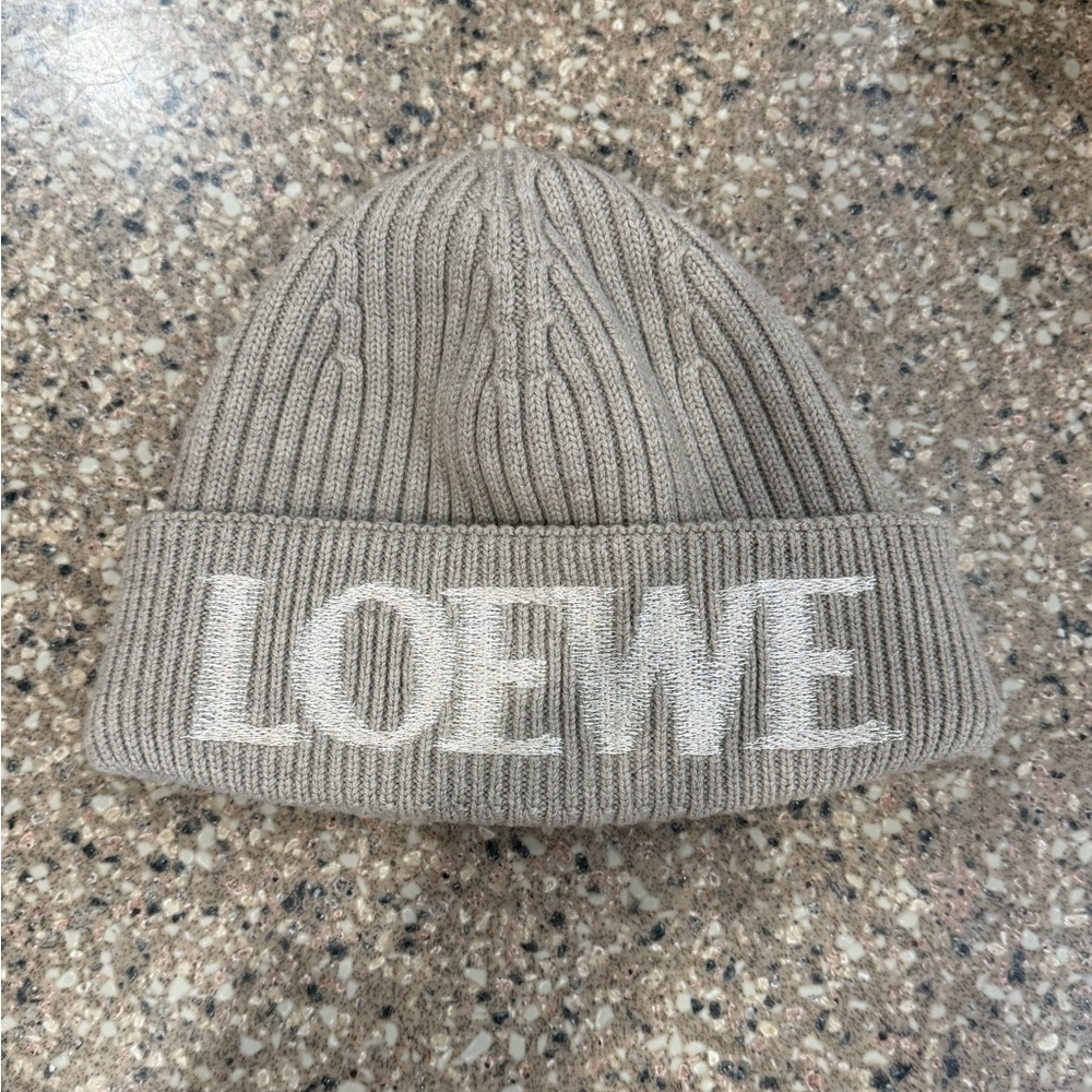 Loewe Tan Knit Beanie
